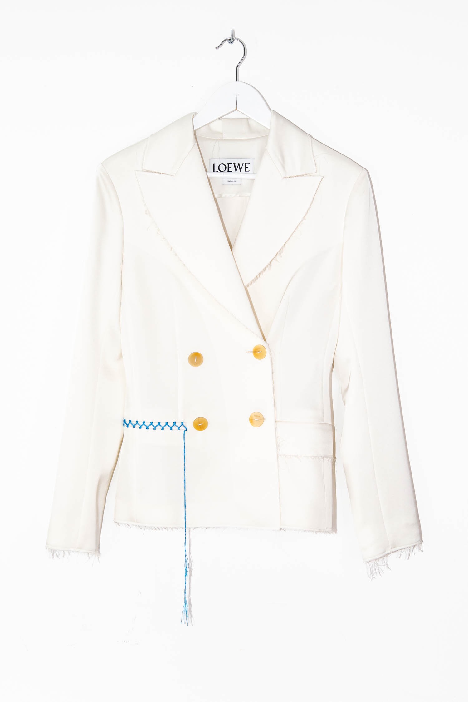 Loewe Blazer in Weiß mit Nahtdetails