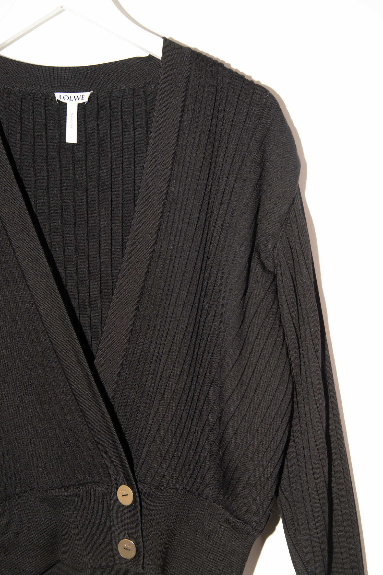 Loewe kurze Strickjacke in Schwarz