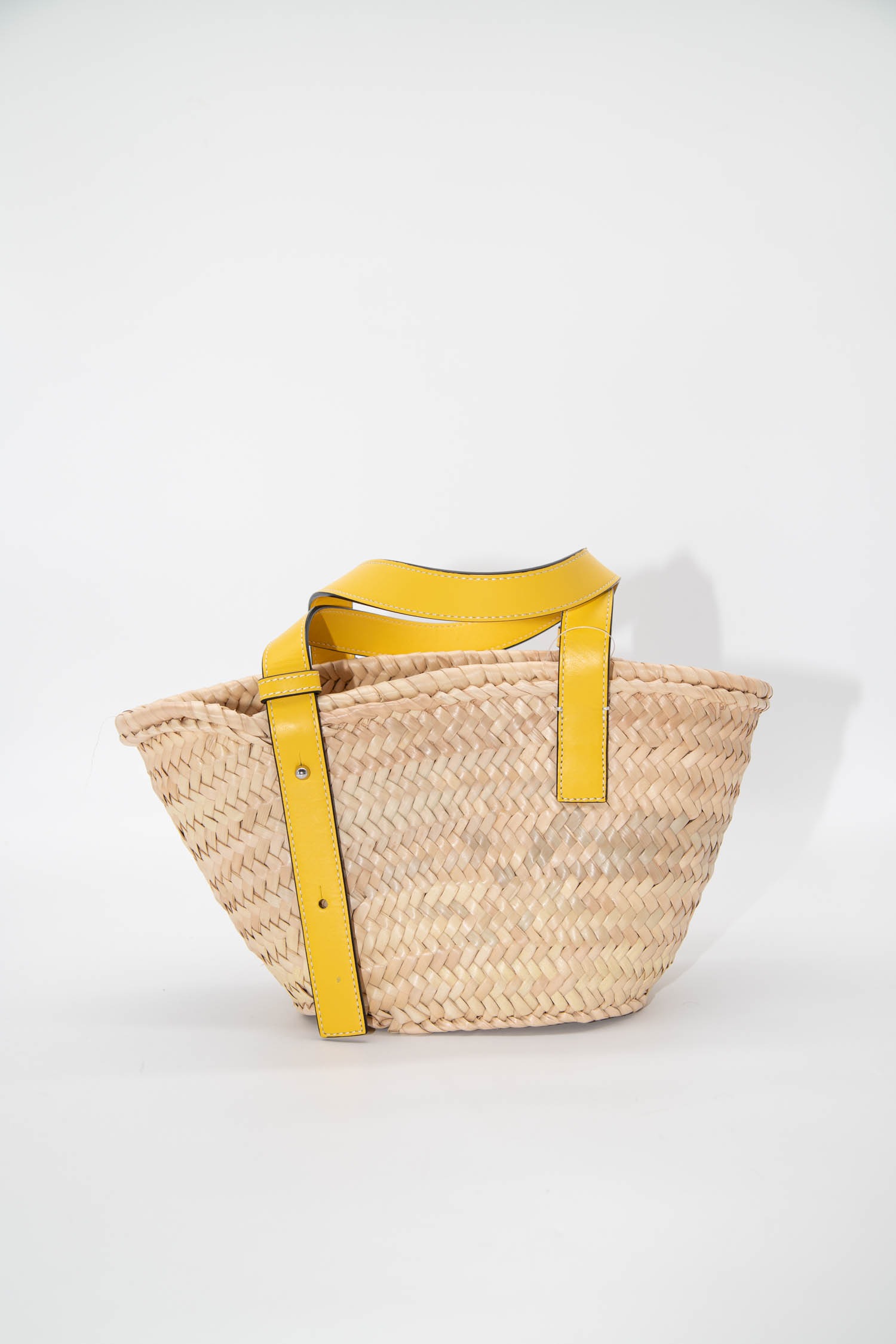 Loewe Raffia Small Basket Tote Bag Handtasche in Gelb