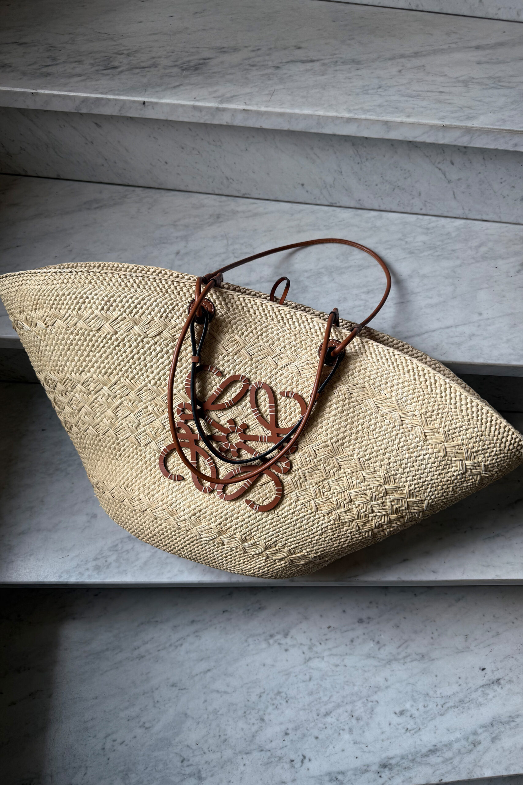 Loewe x Paula's Ibiza "Anagram Large" Shopper in hellbeige