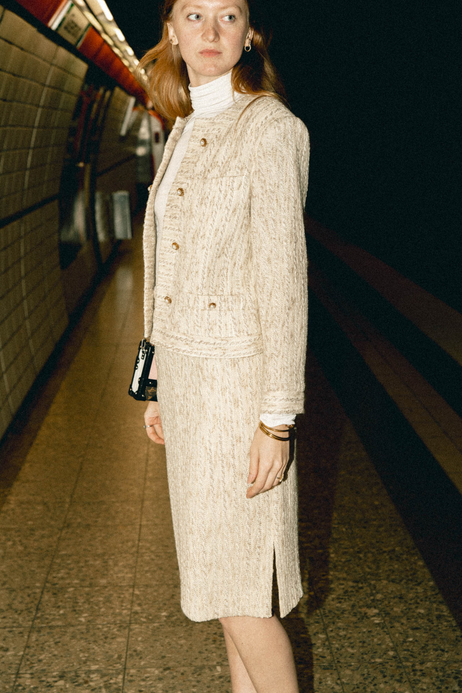 Louis Féraud Vintage Kostüm in Hellbeige