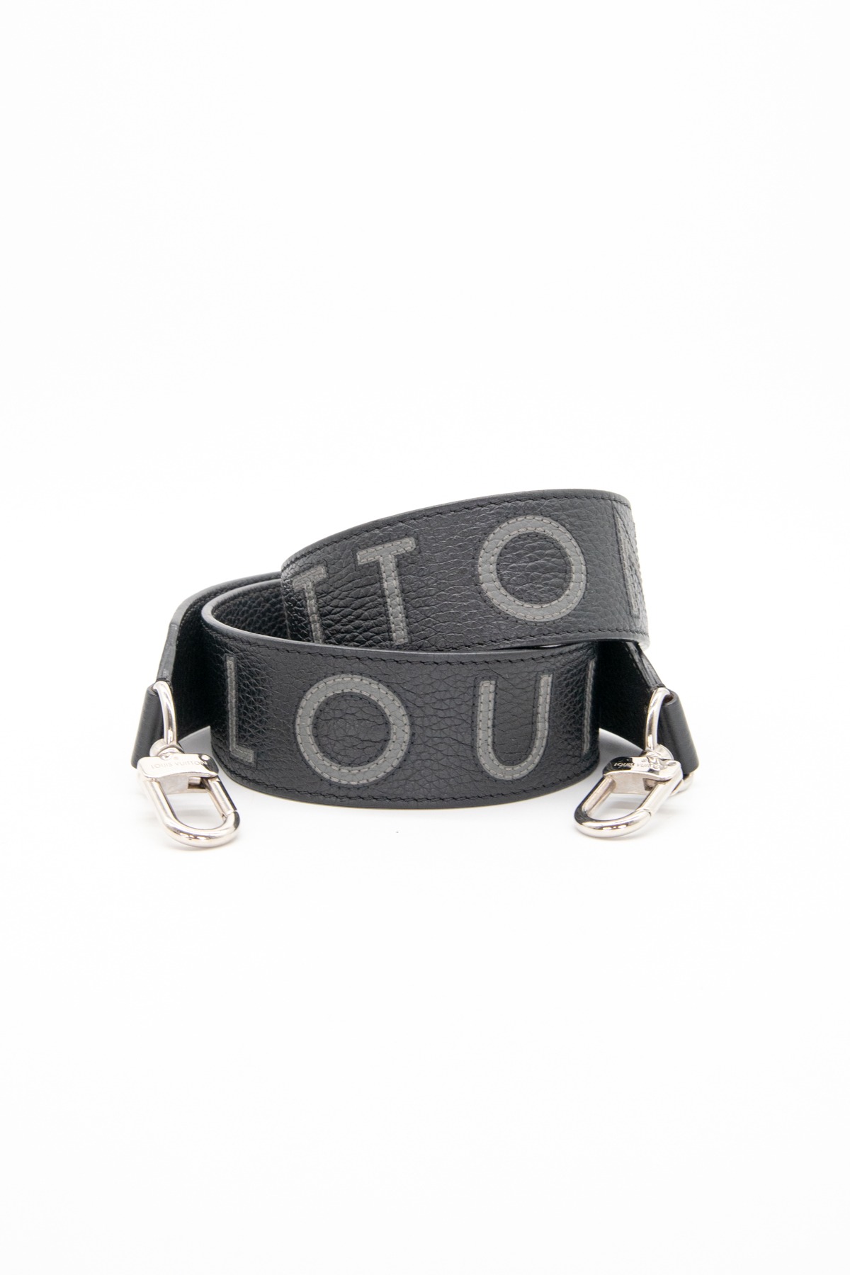 Louis Vuitton Schulterriemen in Schwarz, Grau und Silber
