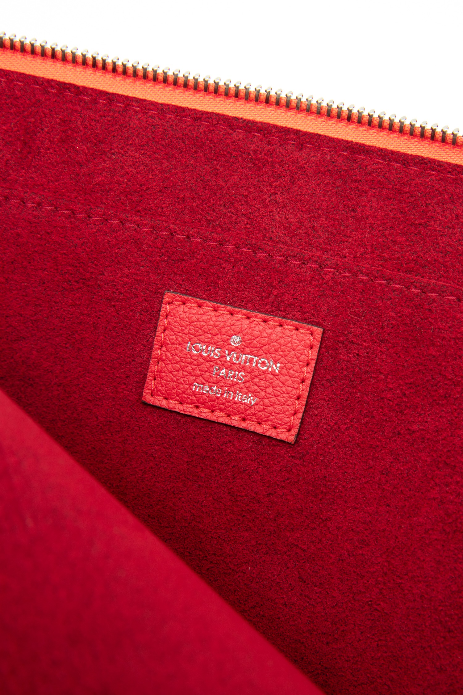 Louis Vuitton "Pochette Jour" Dokumentenmappe in Rot und Silber
