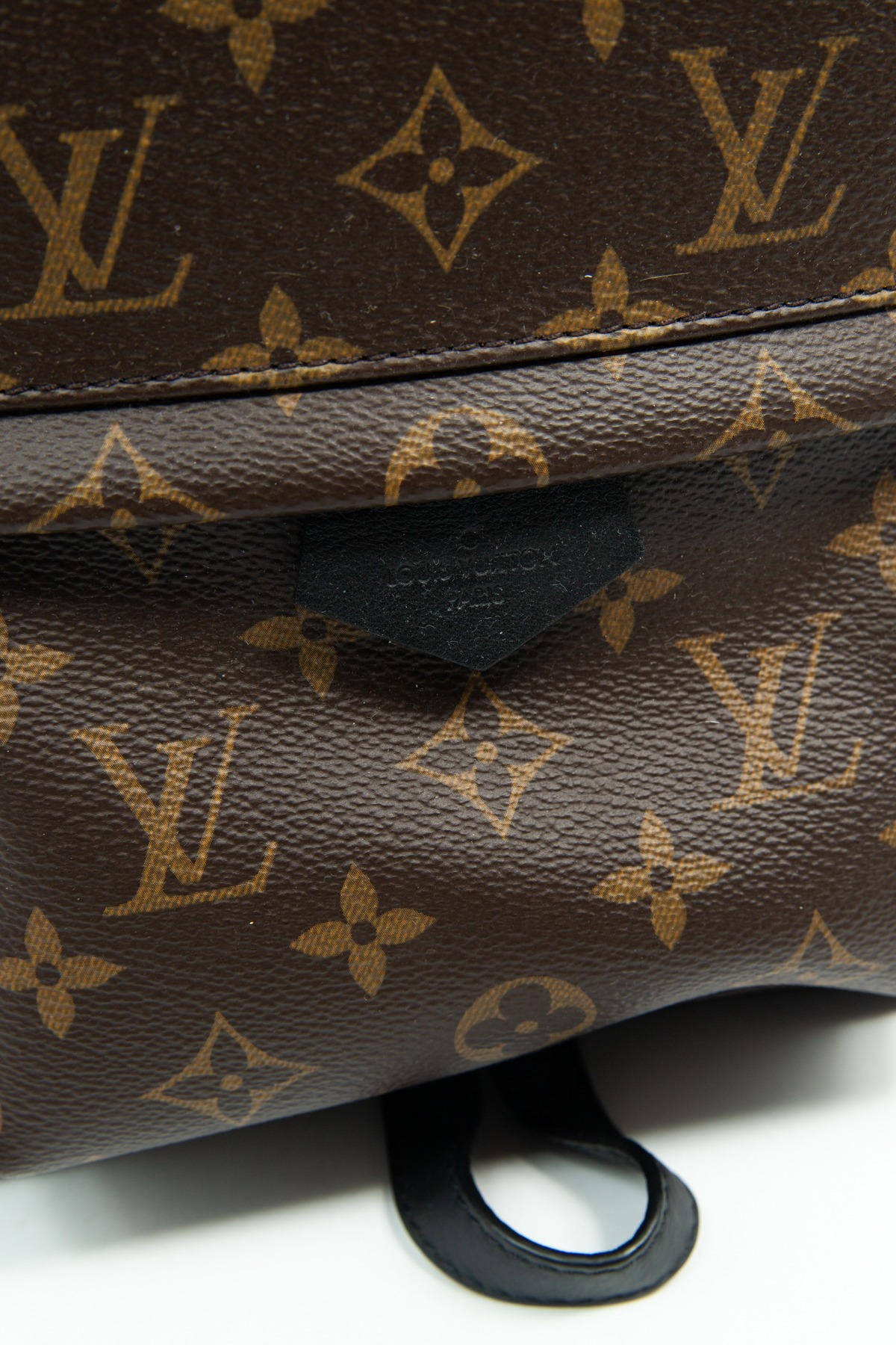 Louis Vuitton "Palm Springs MM" Rucksack in Dunkelbraun, Schwarz und Gold