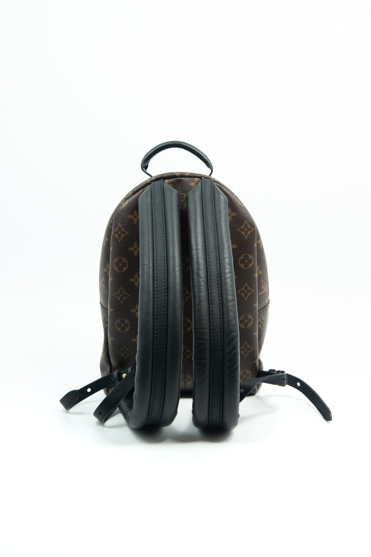 Louis Vuitton "Palm Springs MM" Rucksack in Dunkelbraun, Schwarz und Gold