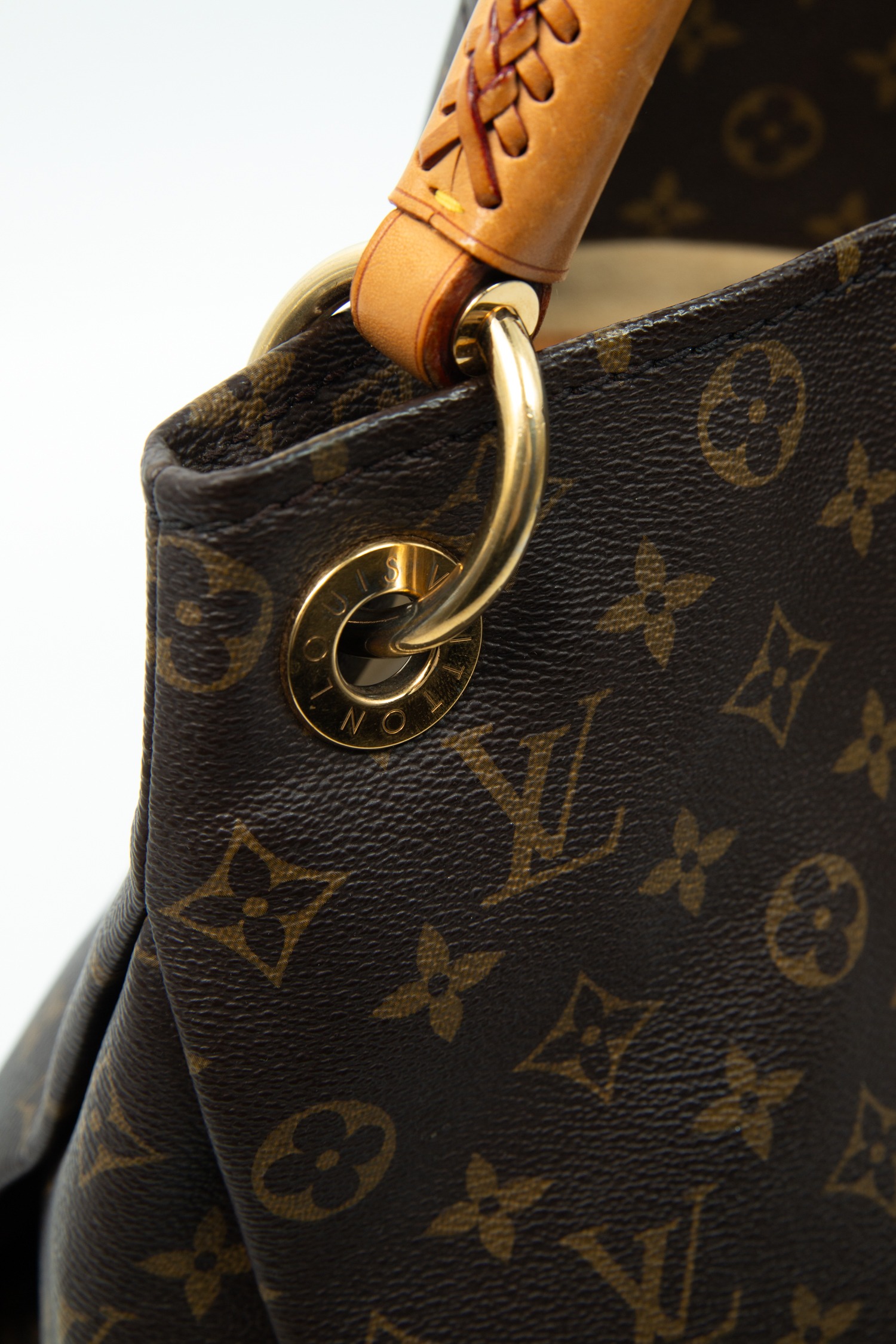 Louis Vuitton "Artsy MM" Shopper in Dunkelbraun und Gold
