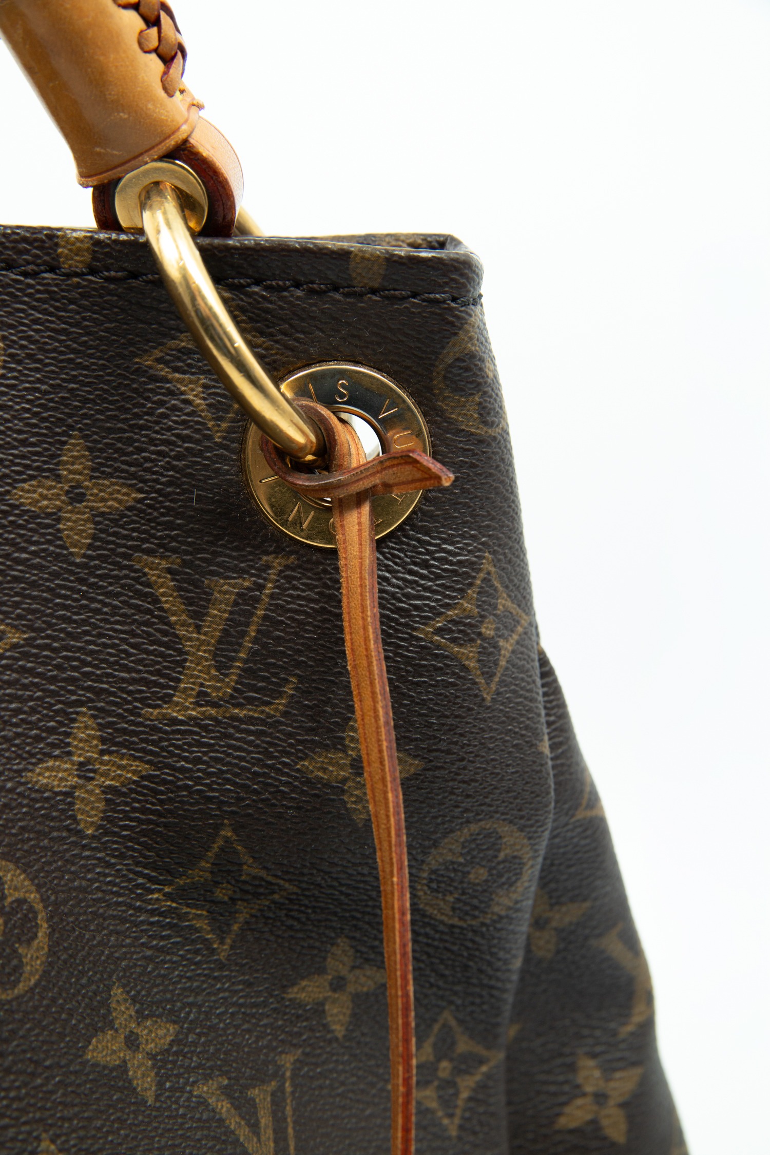 Louis Vuitton "Artsy MM" Shopper in Dunkelbraun und Gold