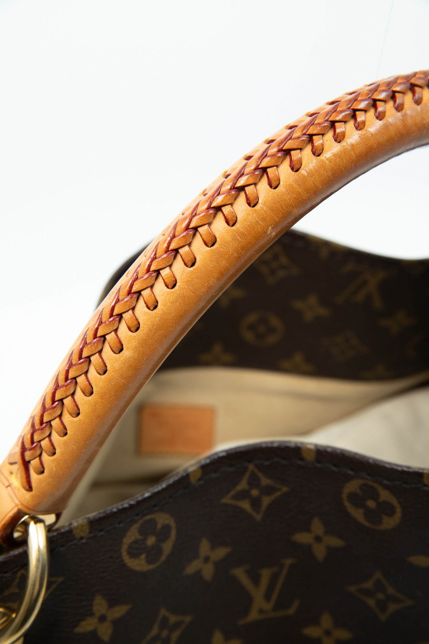 Louis Vuitton "Artsy MM" Shopper in Dunkelbraun und Gold