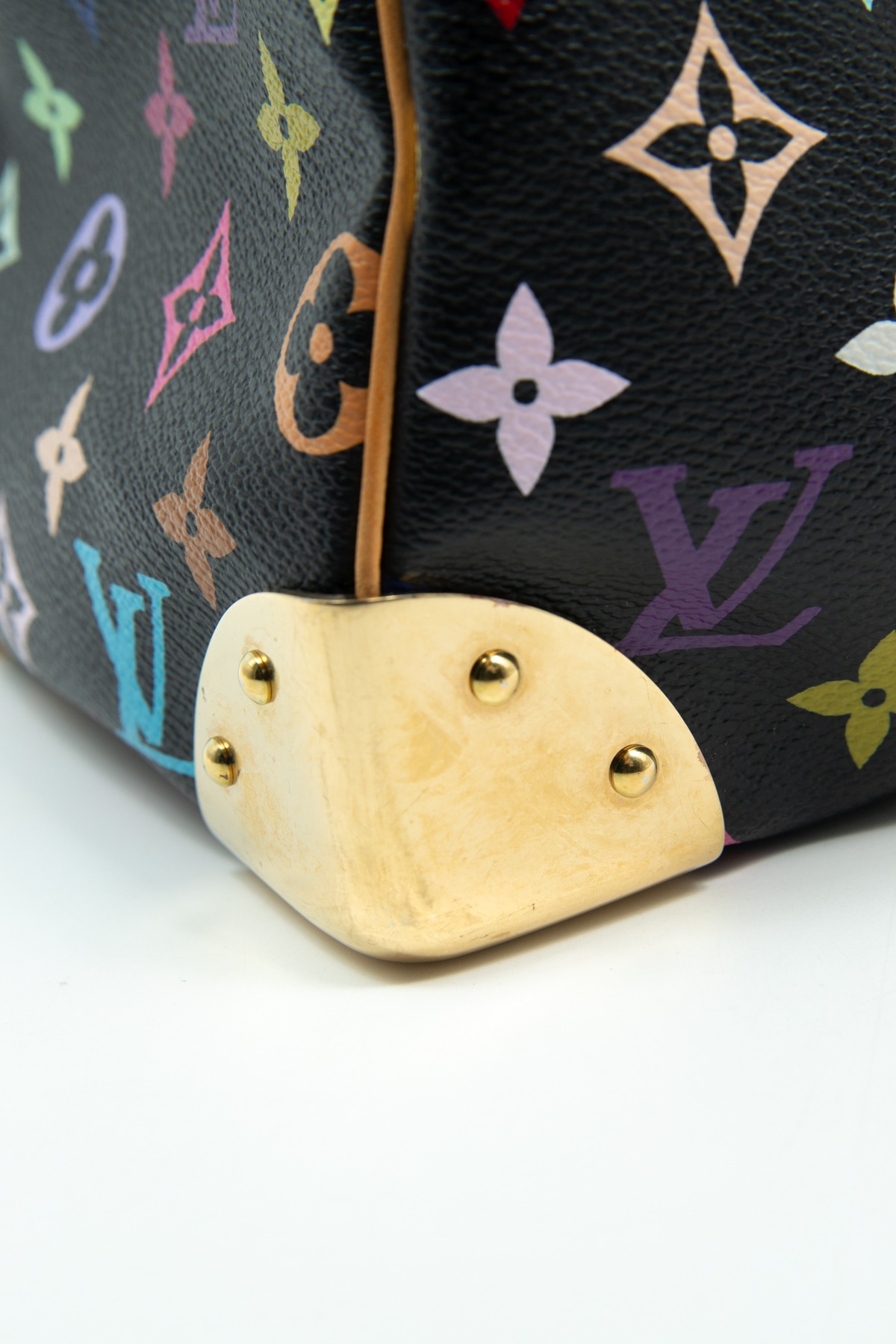 Louis Vuitton x Takashi Murakami Vintage "Speedy 30 Monogram Multicolore" in Schwarz und Bunt