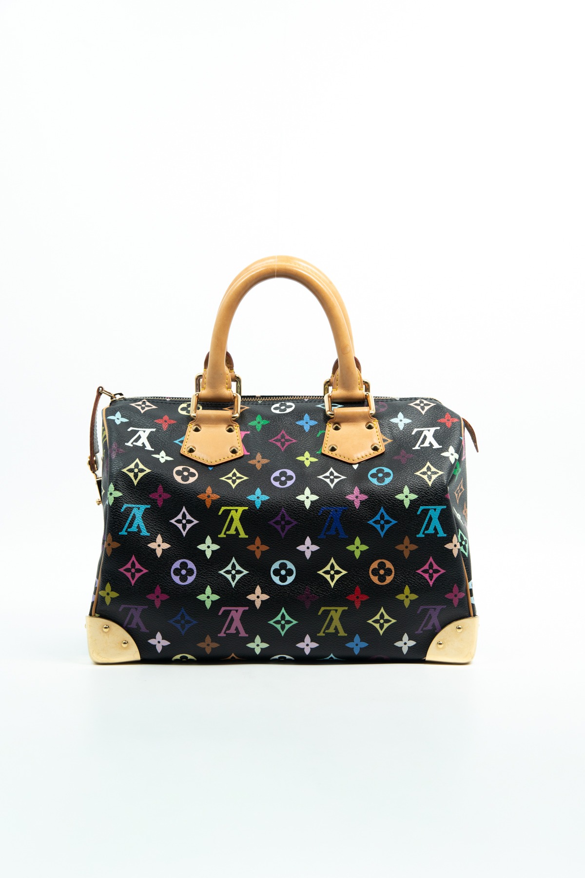 Louis Vuitton x Takashi Murakami Vintage "Speedy 30 Monogram Multicolore" in Schwarz und Bunt