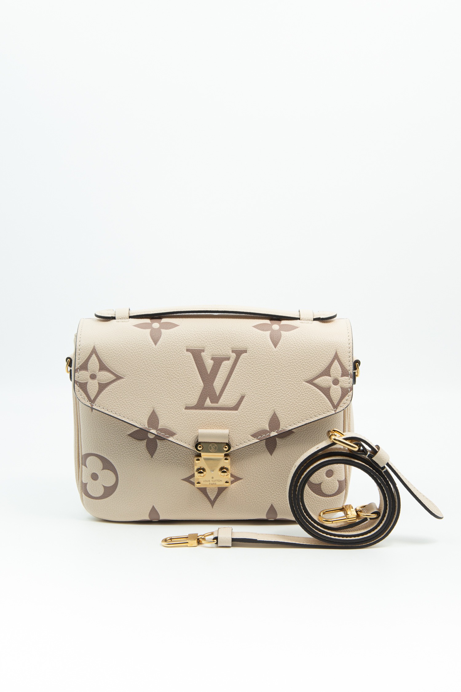 Louis Vuitton "Pochette Metis" in Creme und Altrosa