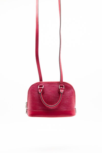 Louis Vuitton "Nano Alma" Epi Leder Umhängetasche in Cyclam