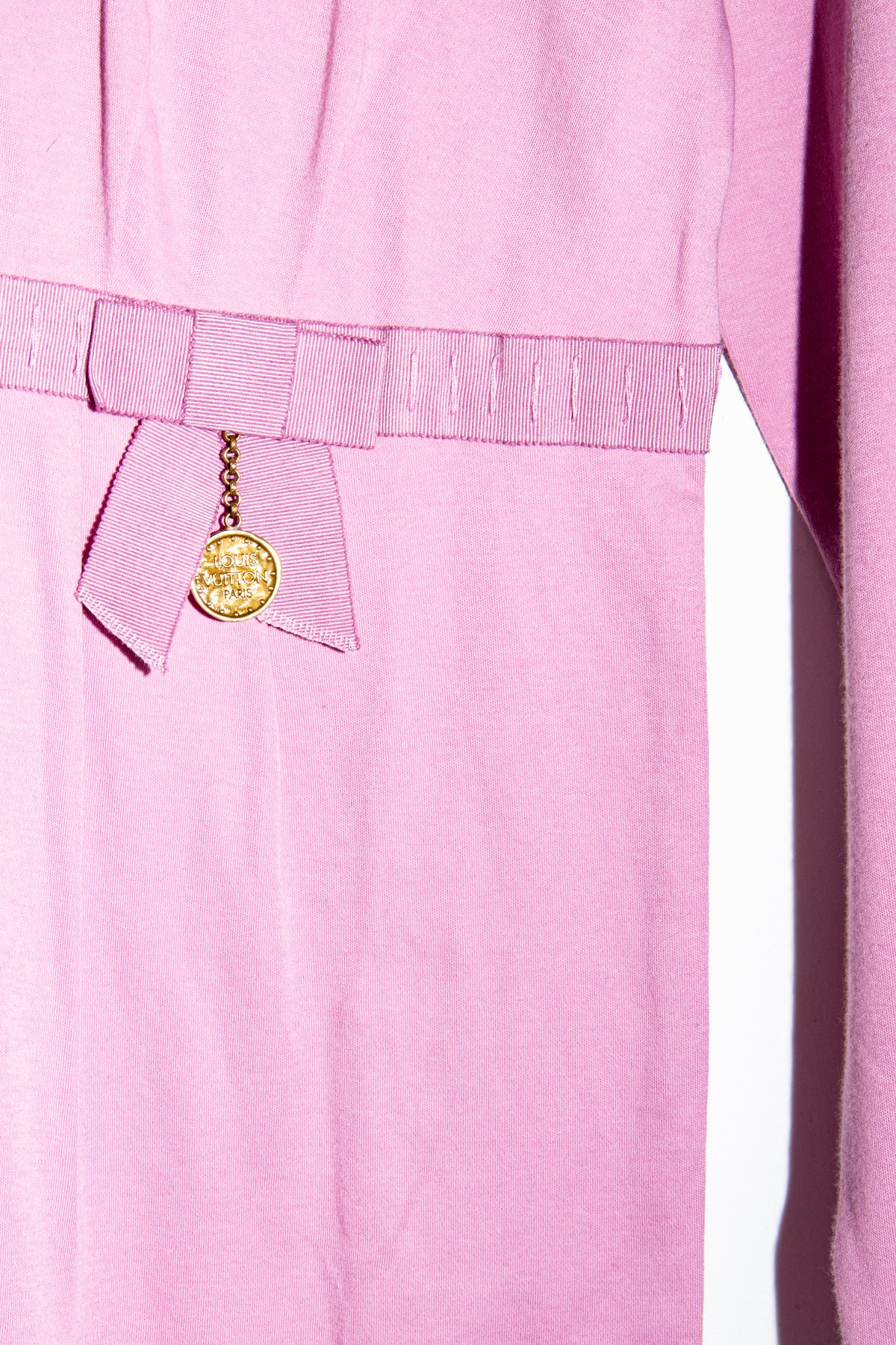 Louis Vuitton Langarmshirt mit Schleife in Rosa und Gold