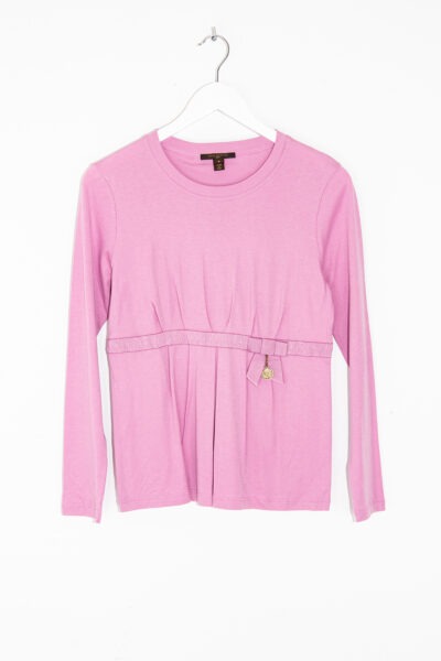 Louis Vuitton Langarmshirt mit Schleife in Rosa und Gold