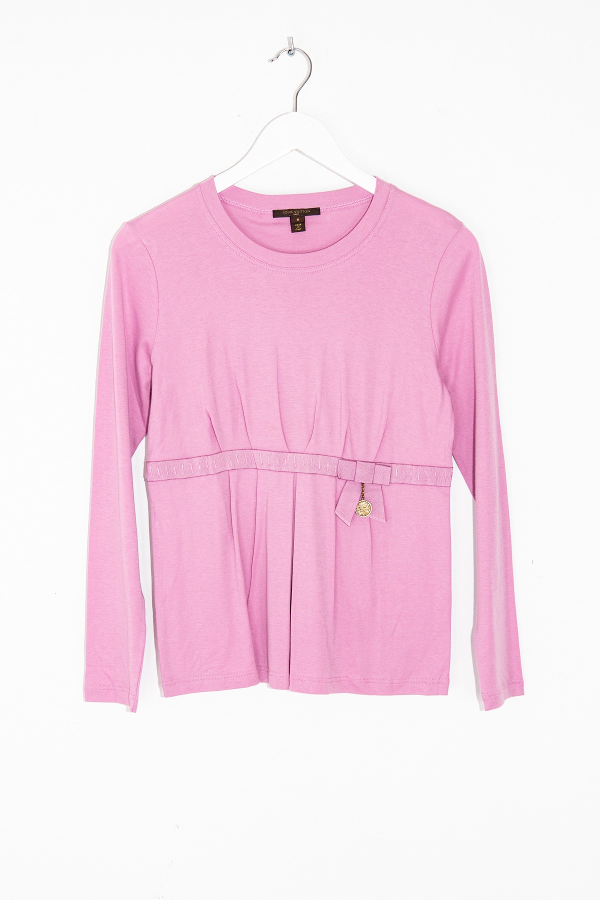 Louis Vuitton Langarmshirt mit Schleife in Rosa und Gold