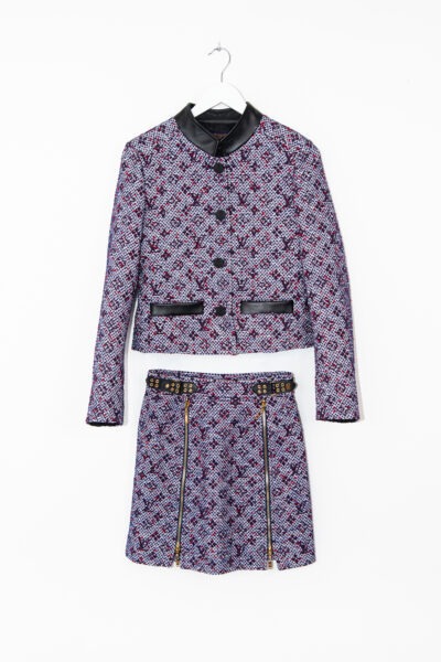 Louis Vuitton Kostüm in Dunkelblau, Schwarz und Gold