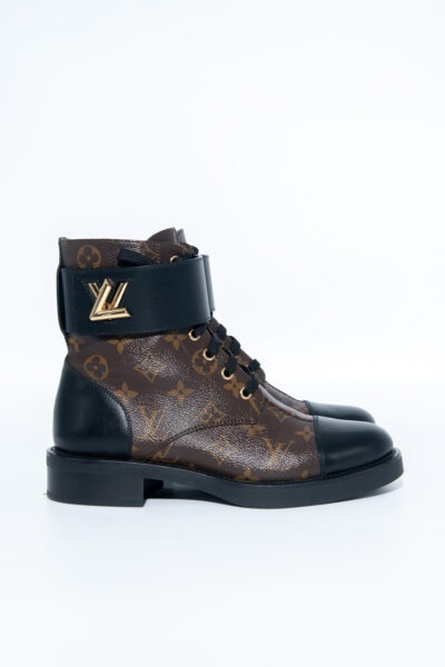 Louis Vuitton "Wonderland Flat Ranger" Stiefeletten in Braun