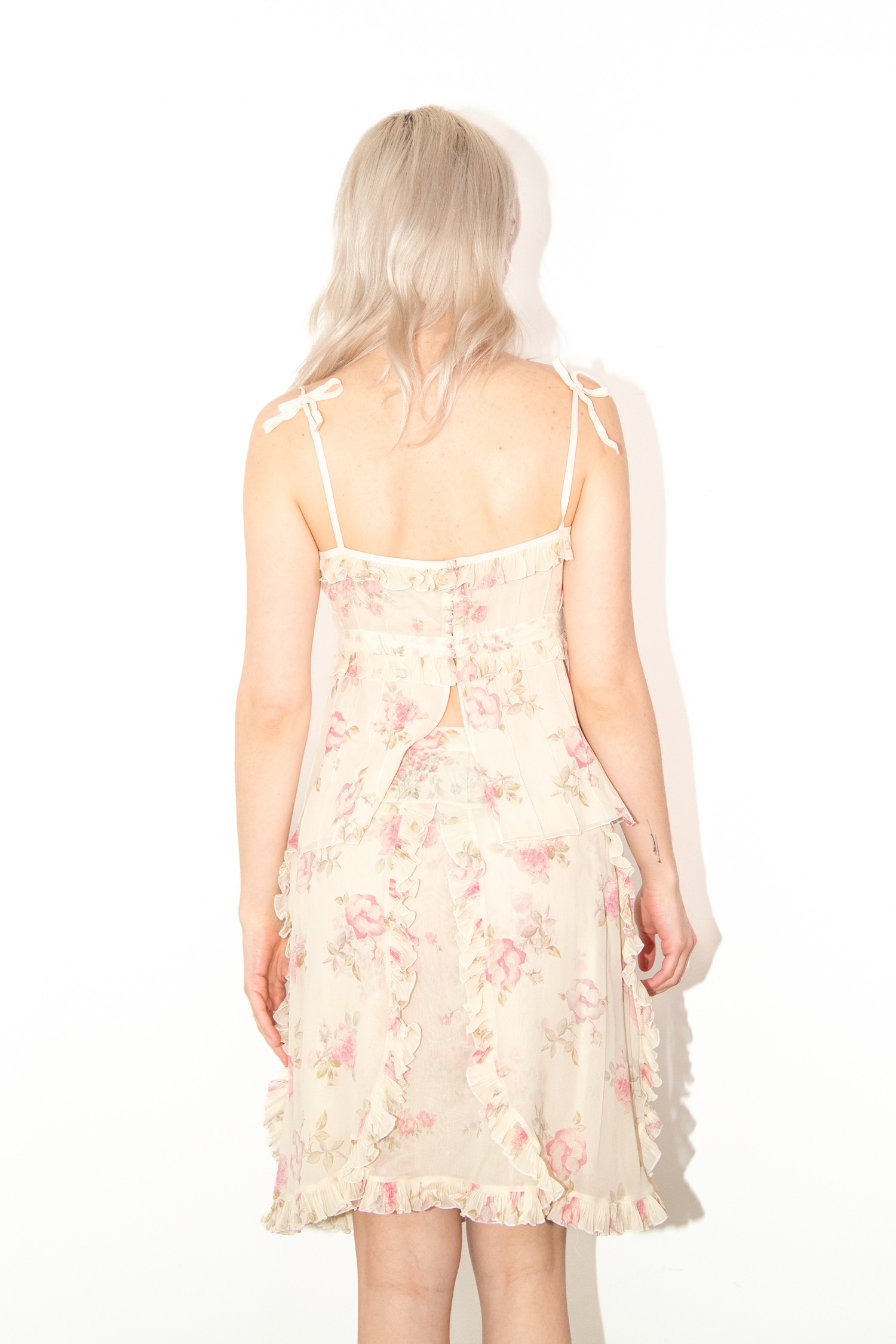 Louis Vuitton Vintage 2-teiliges Set aus Top und Rock in Ecru und Rosa