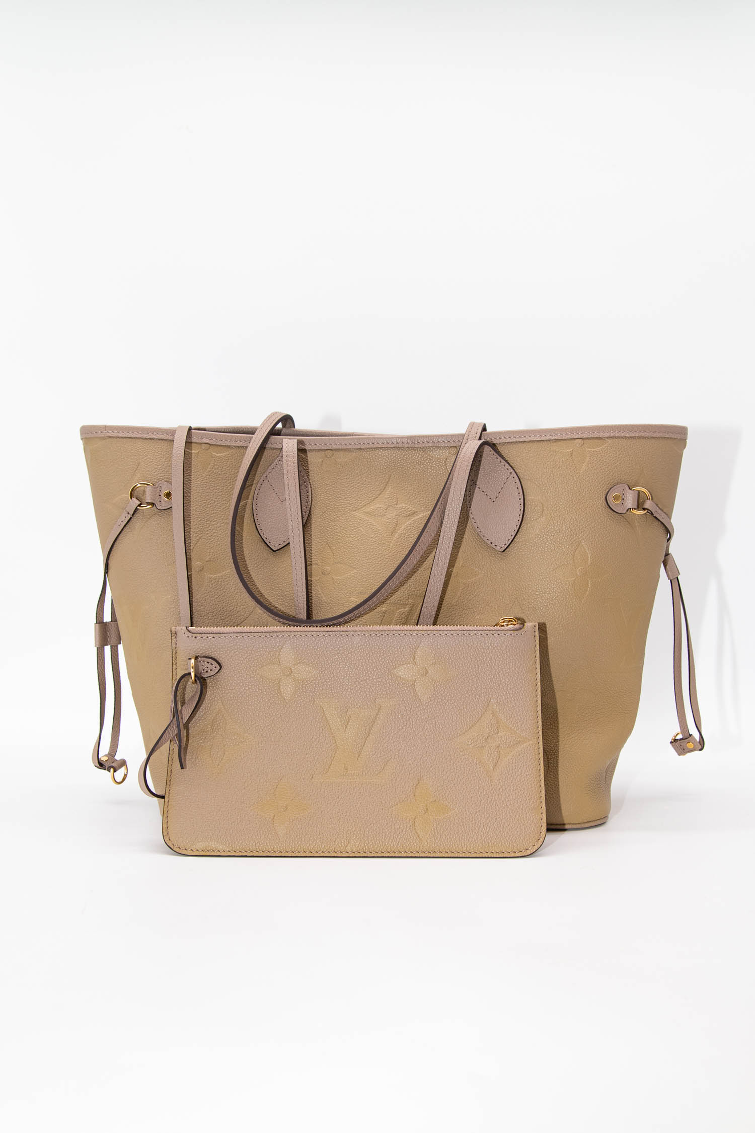 Louis Vuitton "Neverfull" Schultertasche in Khaki
