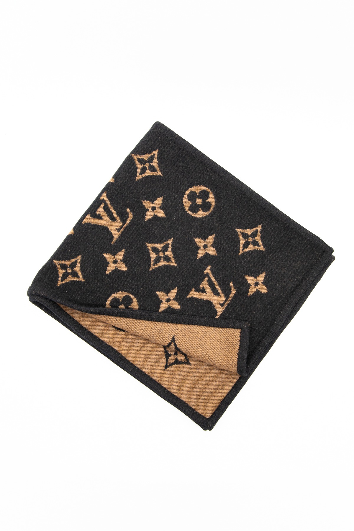 Louis Vuitton Schal mit Monogramm in Braun und Schwarz