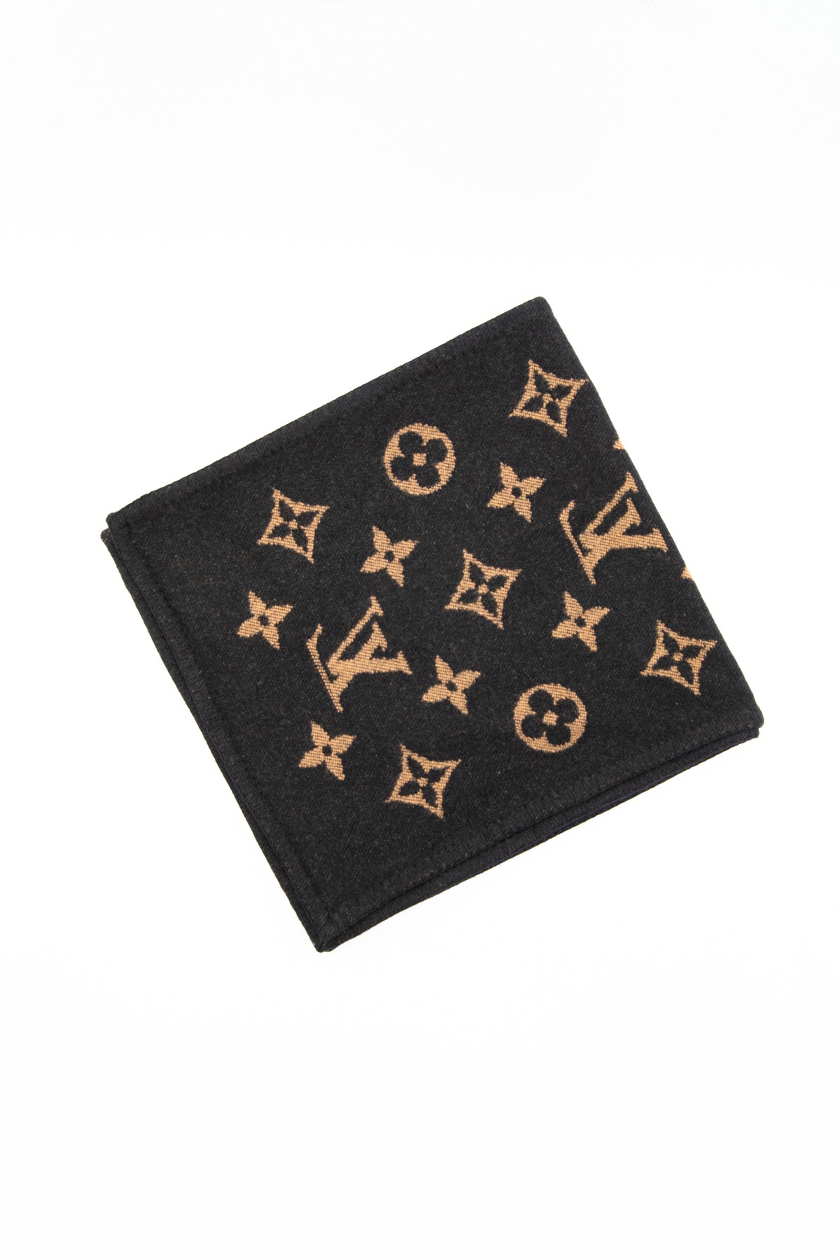 Louis Vuitton Schal mit Monogramm in Braun und Schwarz