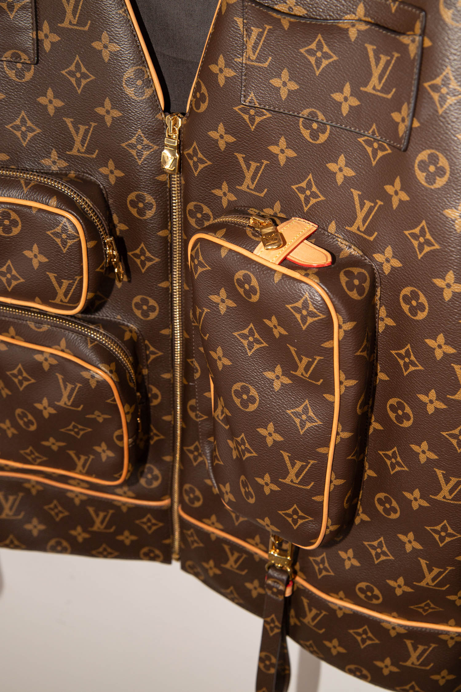 Louis Vuitton "Virgil Abloh AW19" Monogram Lederjacke