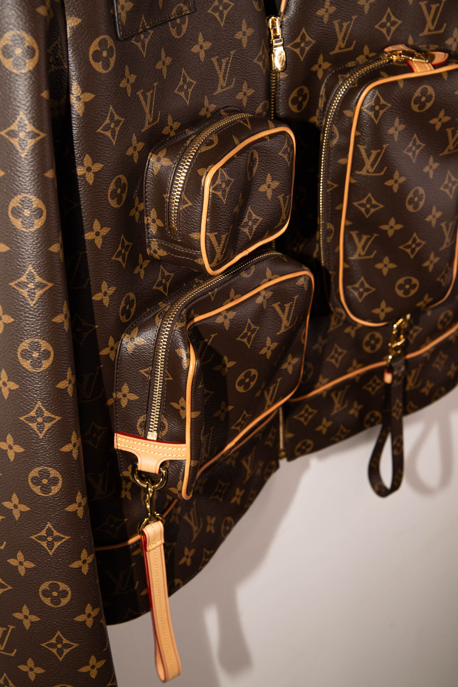 Louis Vuitton "Virgil Abloh AW19" Monogram Lederjacke