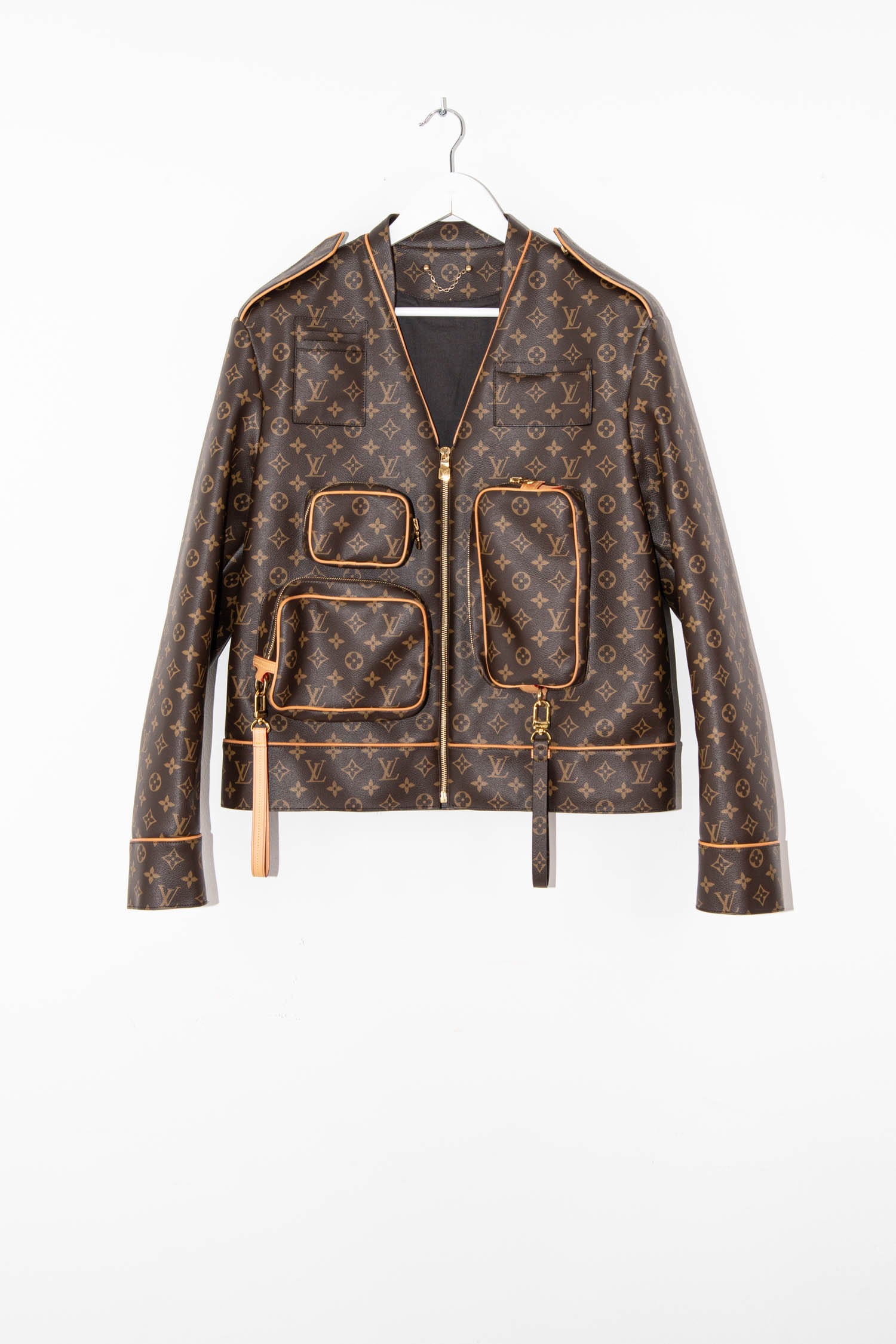 Louis Vuitton "Virgil Abloh AW19" Monogram Lederjacke