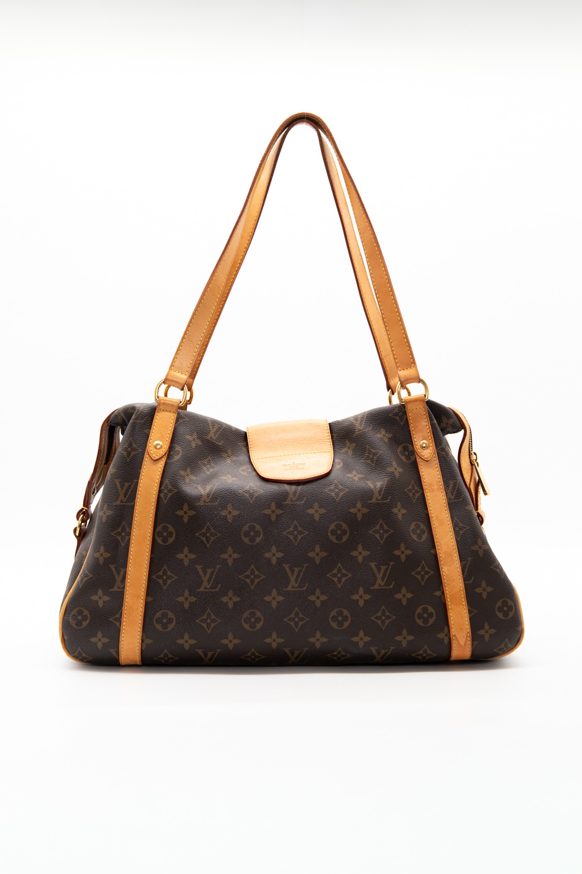 Louis Vuitton "Stresa GM" Handtasche in Dunkelbraun und Ocker