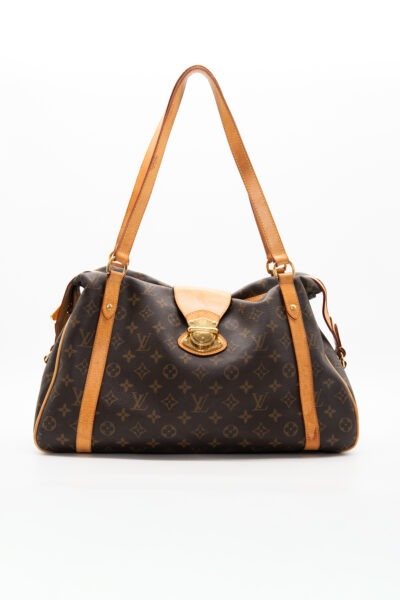Louis Vuitton "Stresa GM" Handtasche in Dunkelbraun und Ocker
