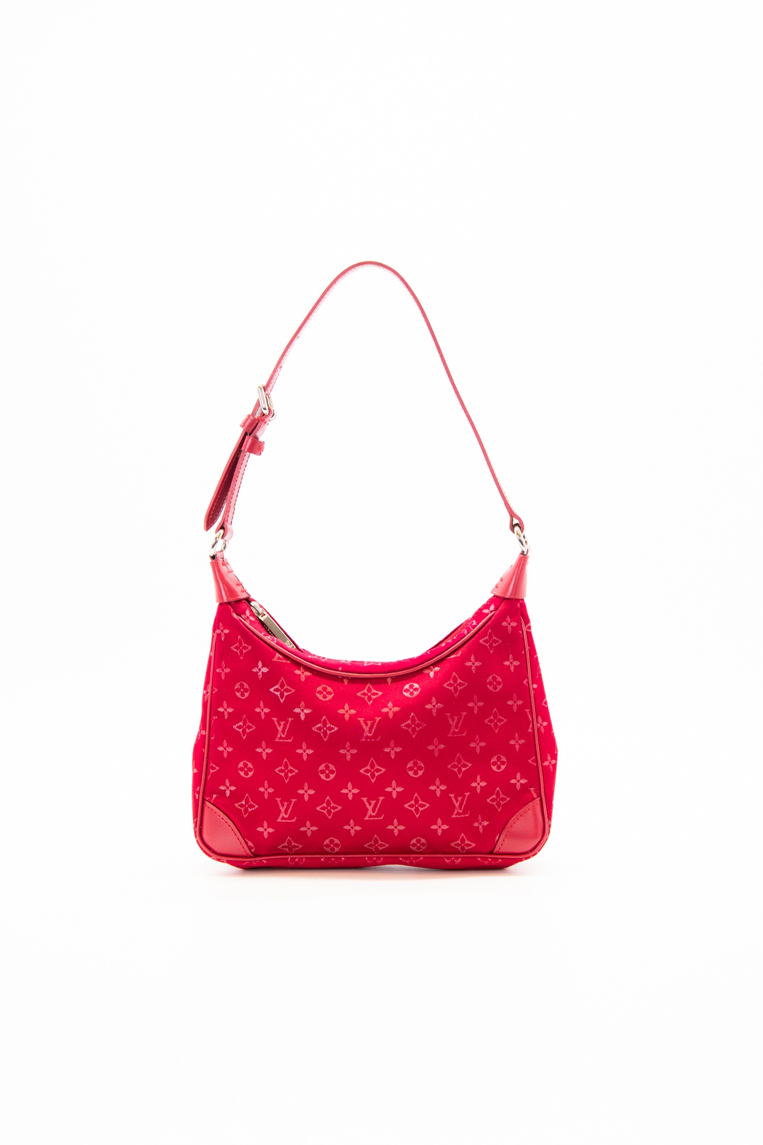 Louis Vuitton "Monogram Satin Little Boulogne" Handtasche in Rot