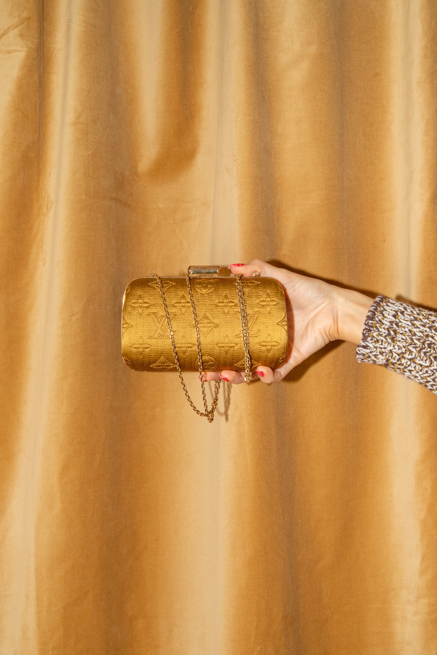 Louis Vuitton "Minaudiere Monogram Motard" Tasche in Gold