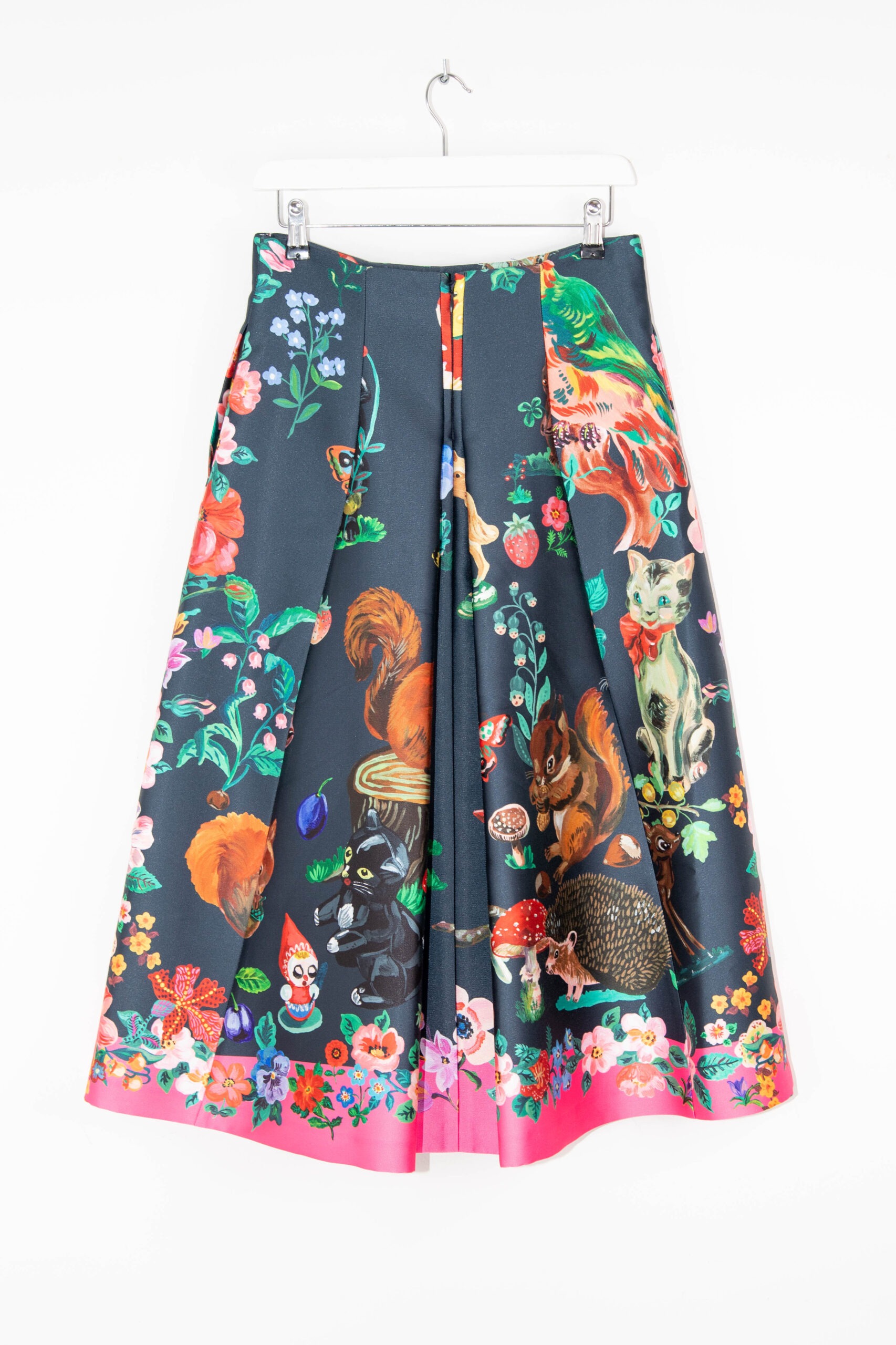 Maison Common Midirock mit Allover-Print in Dunkelblau
