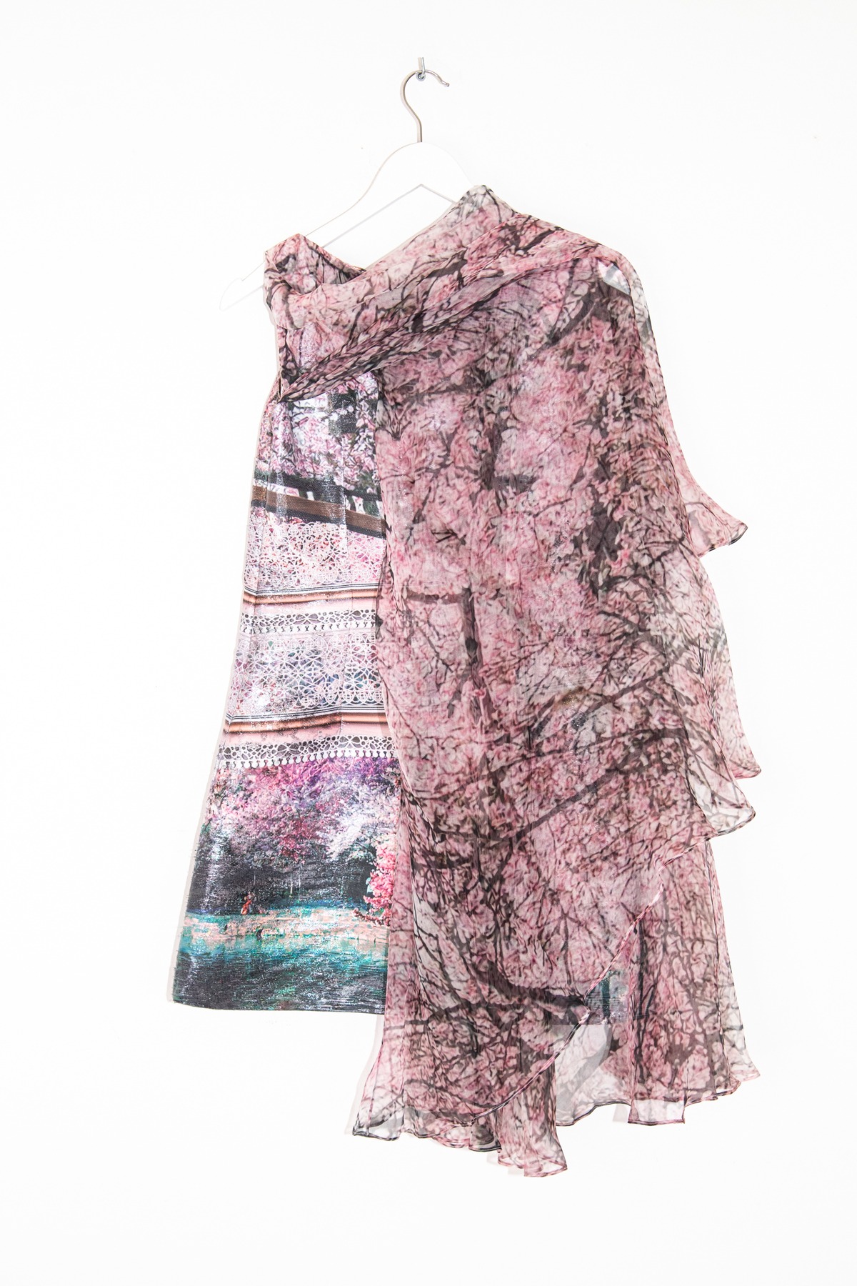 Mary Katrantzou Minikleid mit Kirschblüten-Print in Rosa
