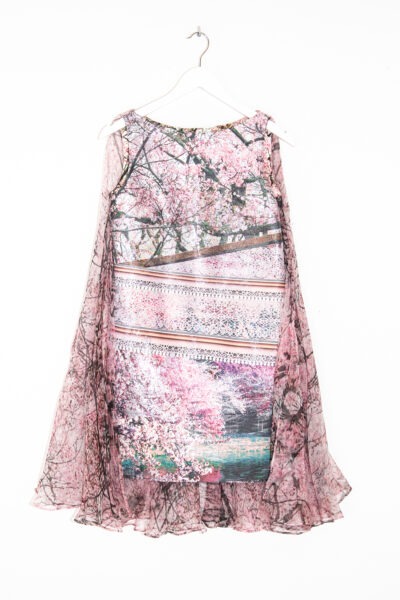 Mary Katrantzou Minikleid mit Kirschblüten-Print in Rosa