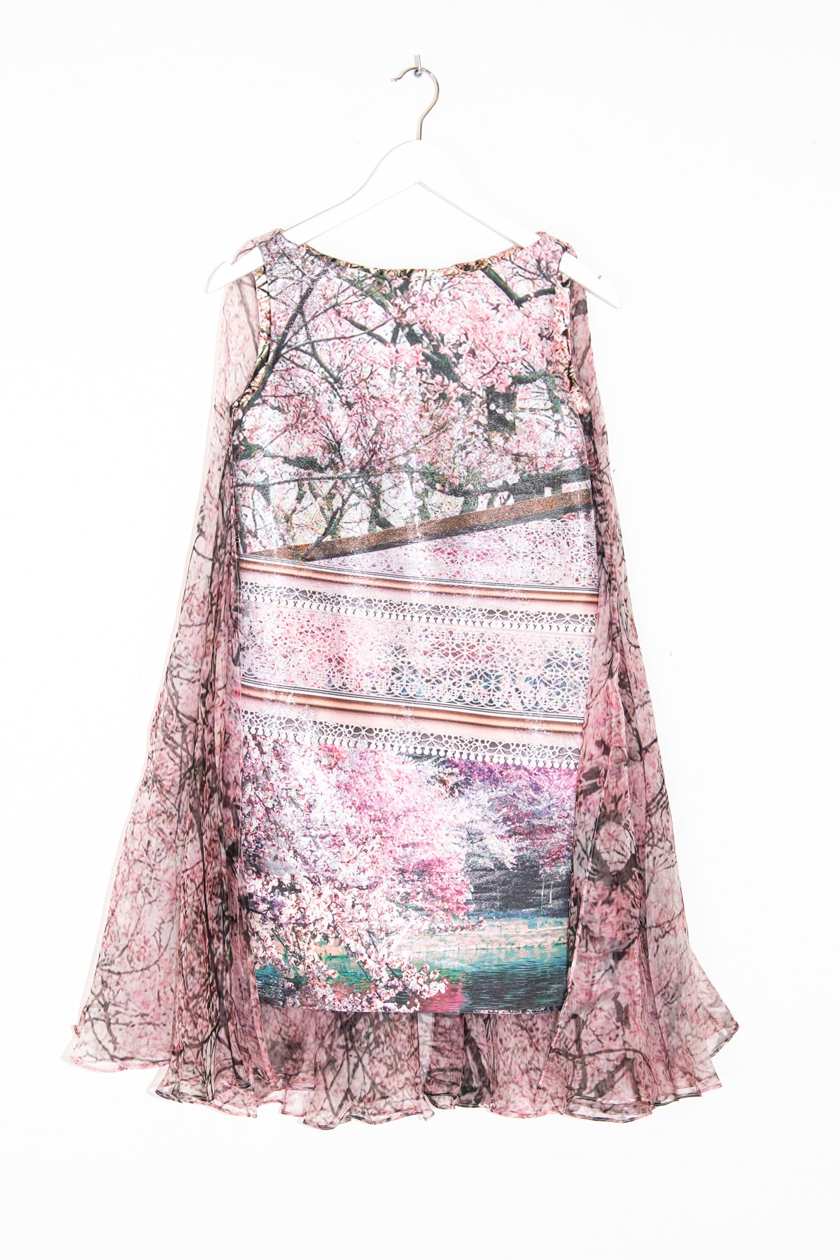 Mary Katrantzou Minikleid mit Kirschblüten-Print in Rosa