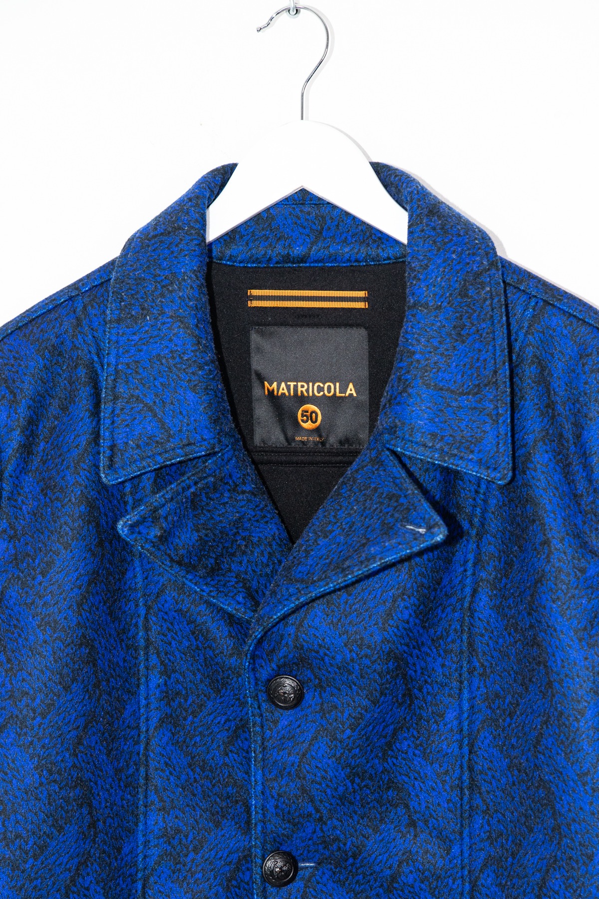 Matricola 50 Jacke mit Muster in Blau und Schwarz