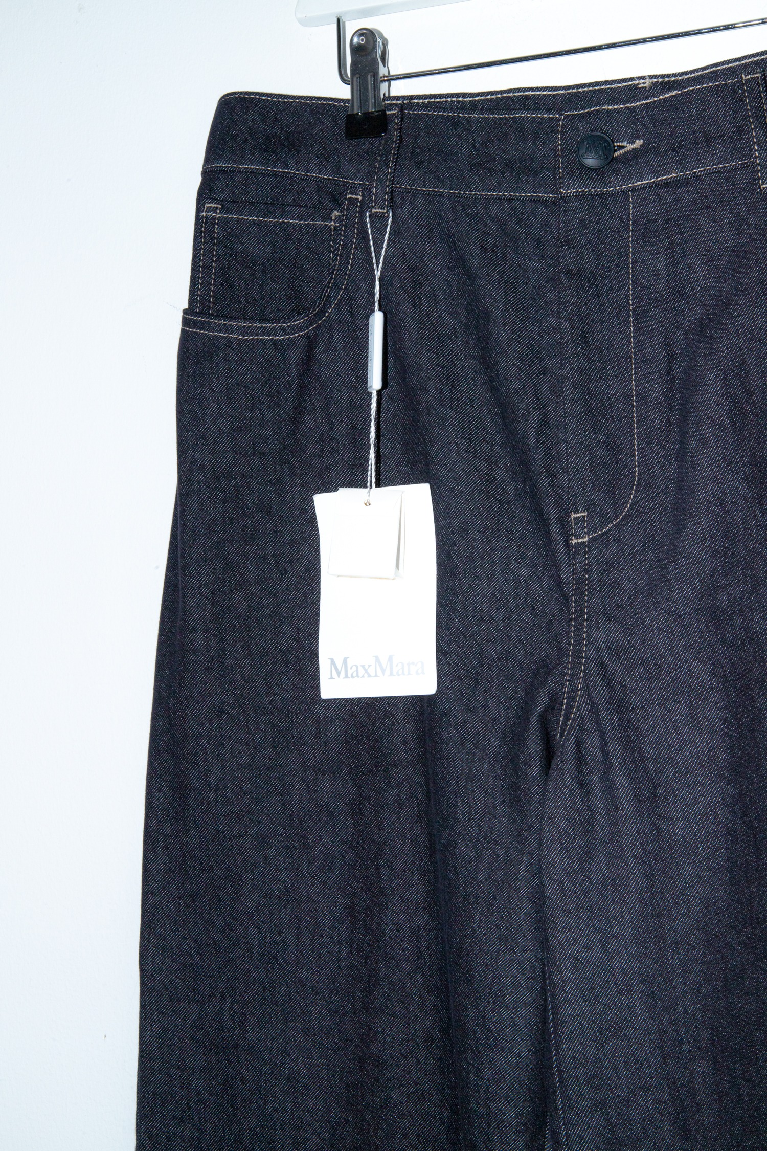 Max Mara Jeans im Workwear-Look in Dunkelblau