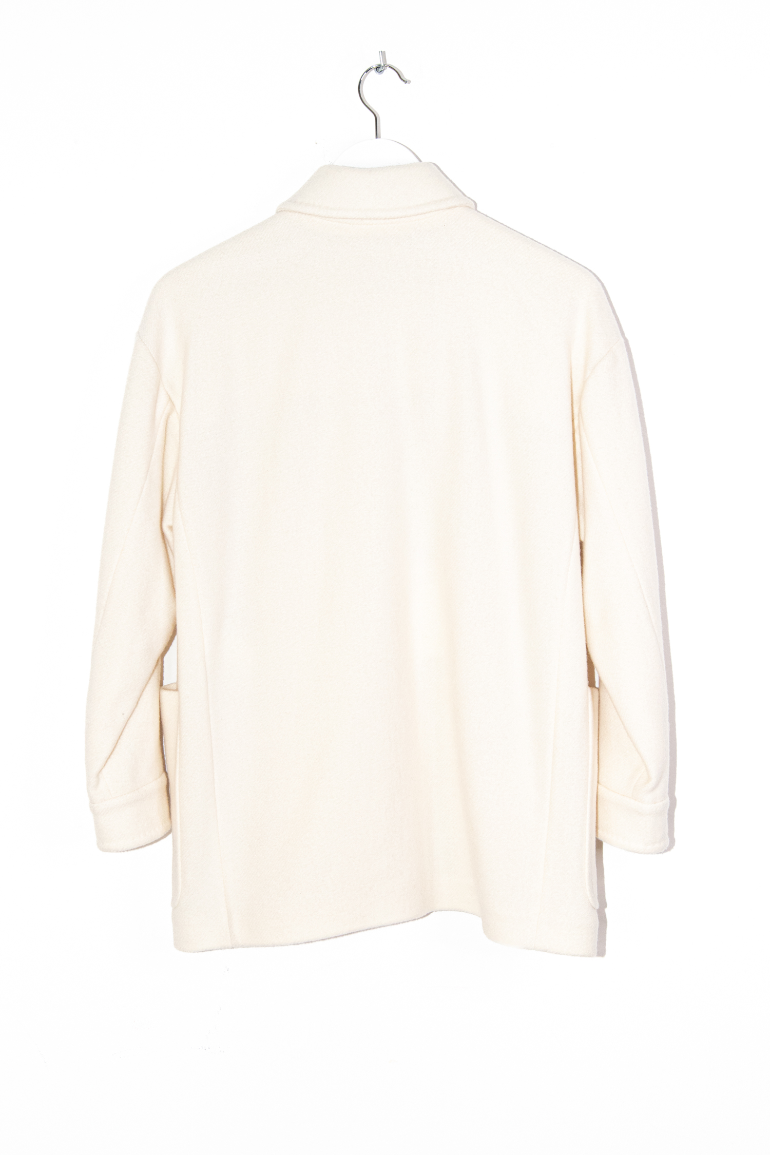 Max Mara Jacke aus Wolle in Cremeweiß