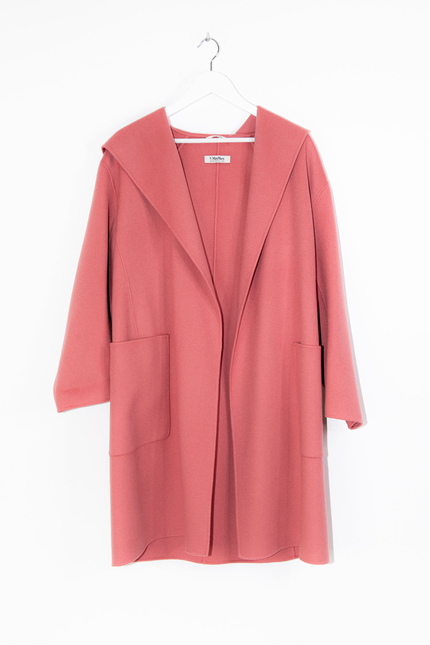 Max Mara Mantel aus Wolle in Hummer