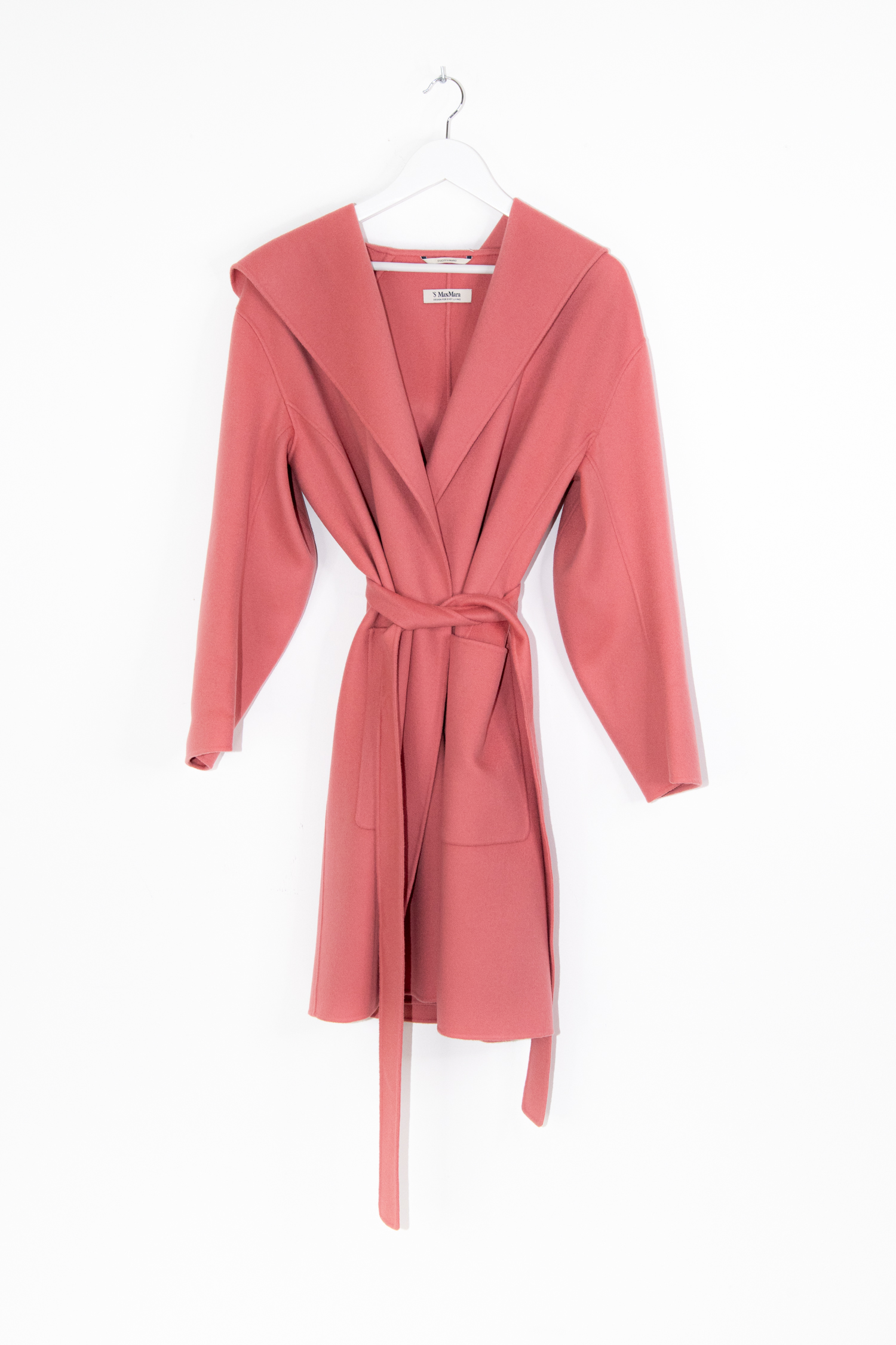 Max Mara Mantel aus Wolle in Hummer