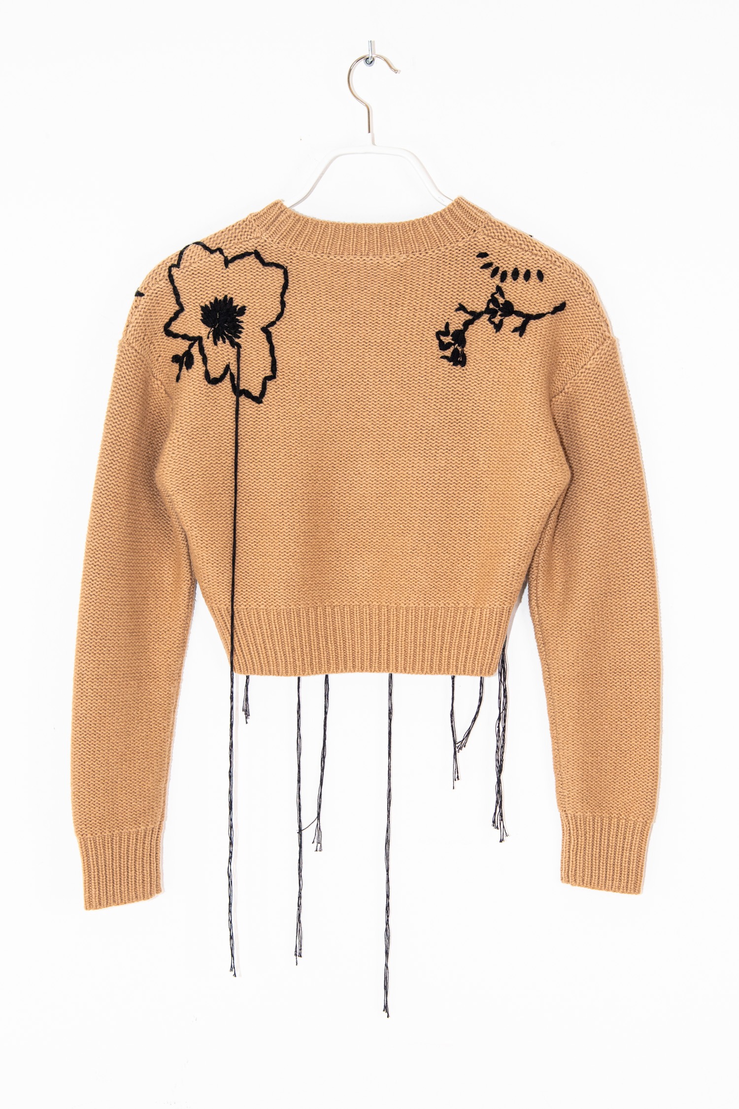 Max Mara "Lazise" Pullover mit Stickerei in Camel
