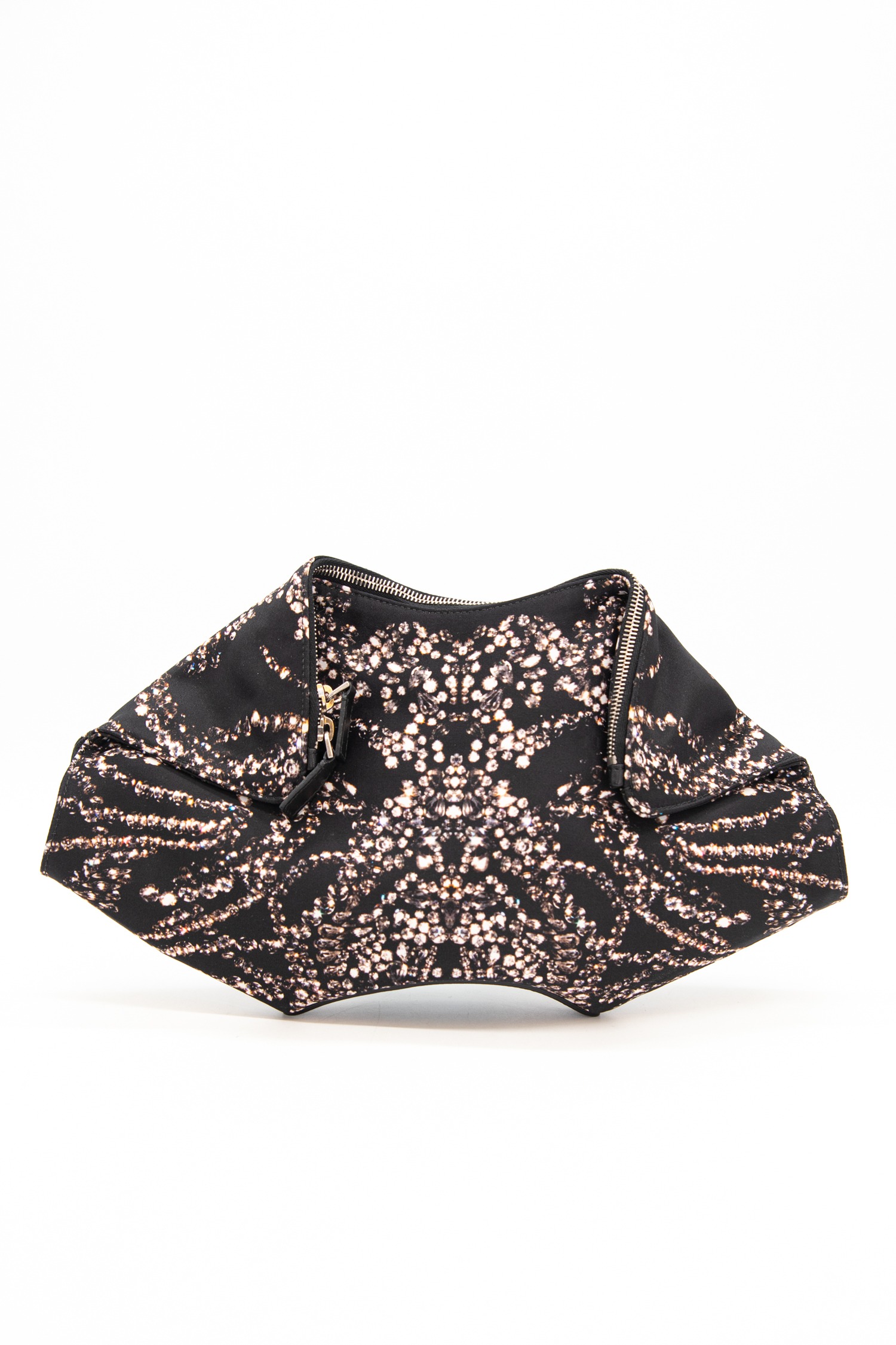 Alexander McQueen Clutch in Schwarz, Bunt und Silber