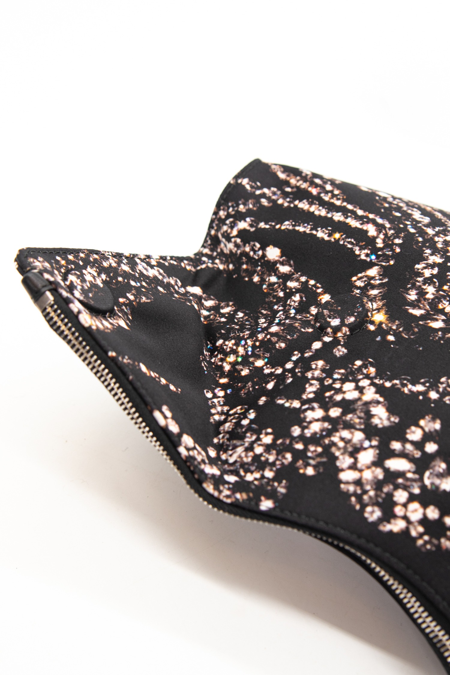 Alexander McQueen Clutch in Schwarz, Bunt und Silber