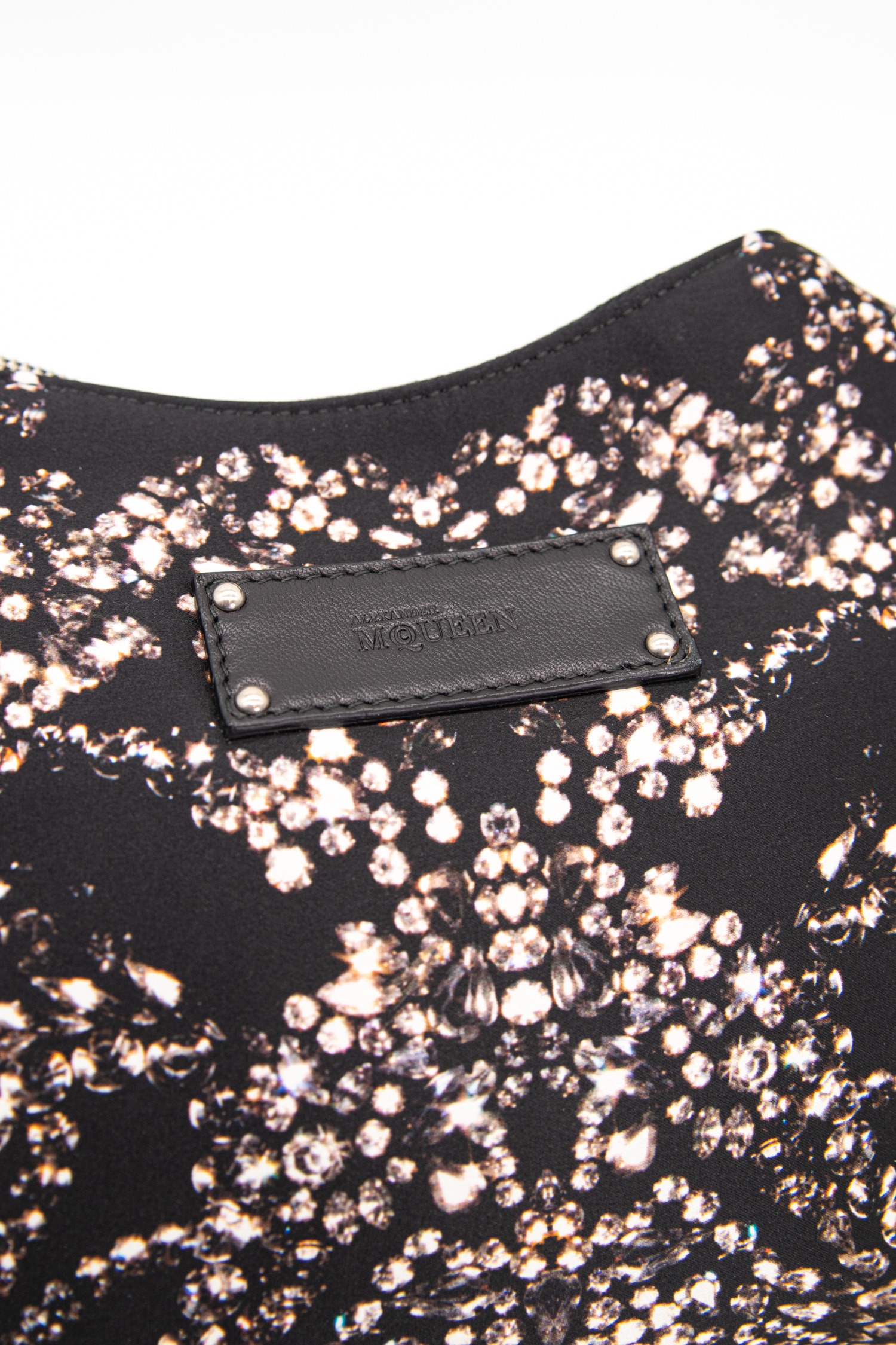 Alexander McQueen Clutch in Schwarz, Bunt und Silber