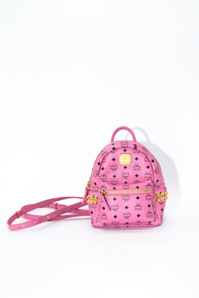 MCM "Stark Bebe Boo" mini Rucksack in Pink mit Nieten