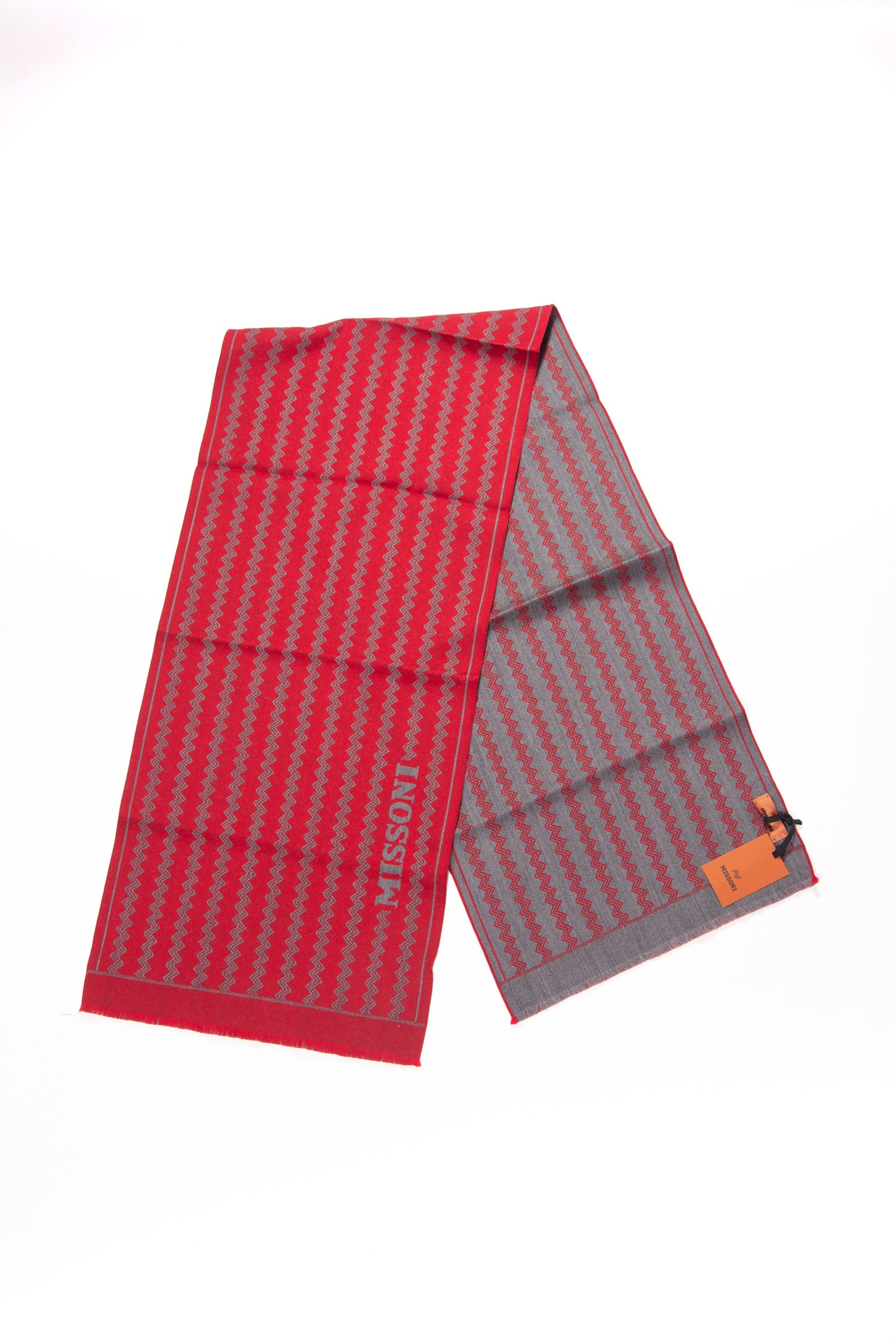 Missoni Schal mit Muster in Rot und Grau