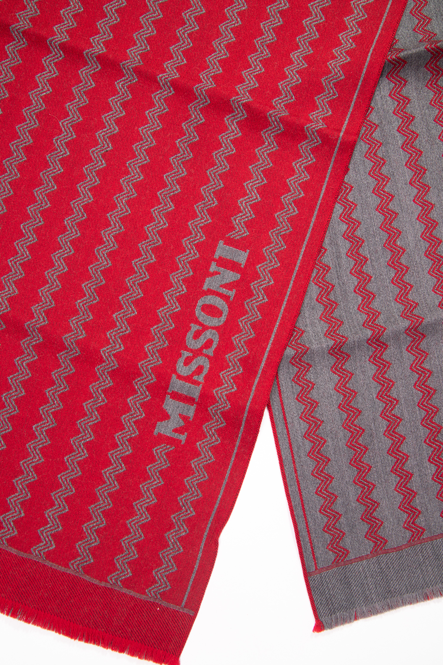 Missoni Schal mit Muster in Rot und Grau