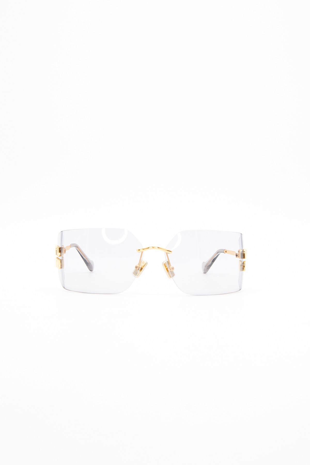 Miu Miu "Aube" Sonnenbrille in Gold und Transparent