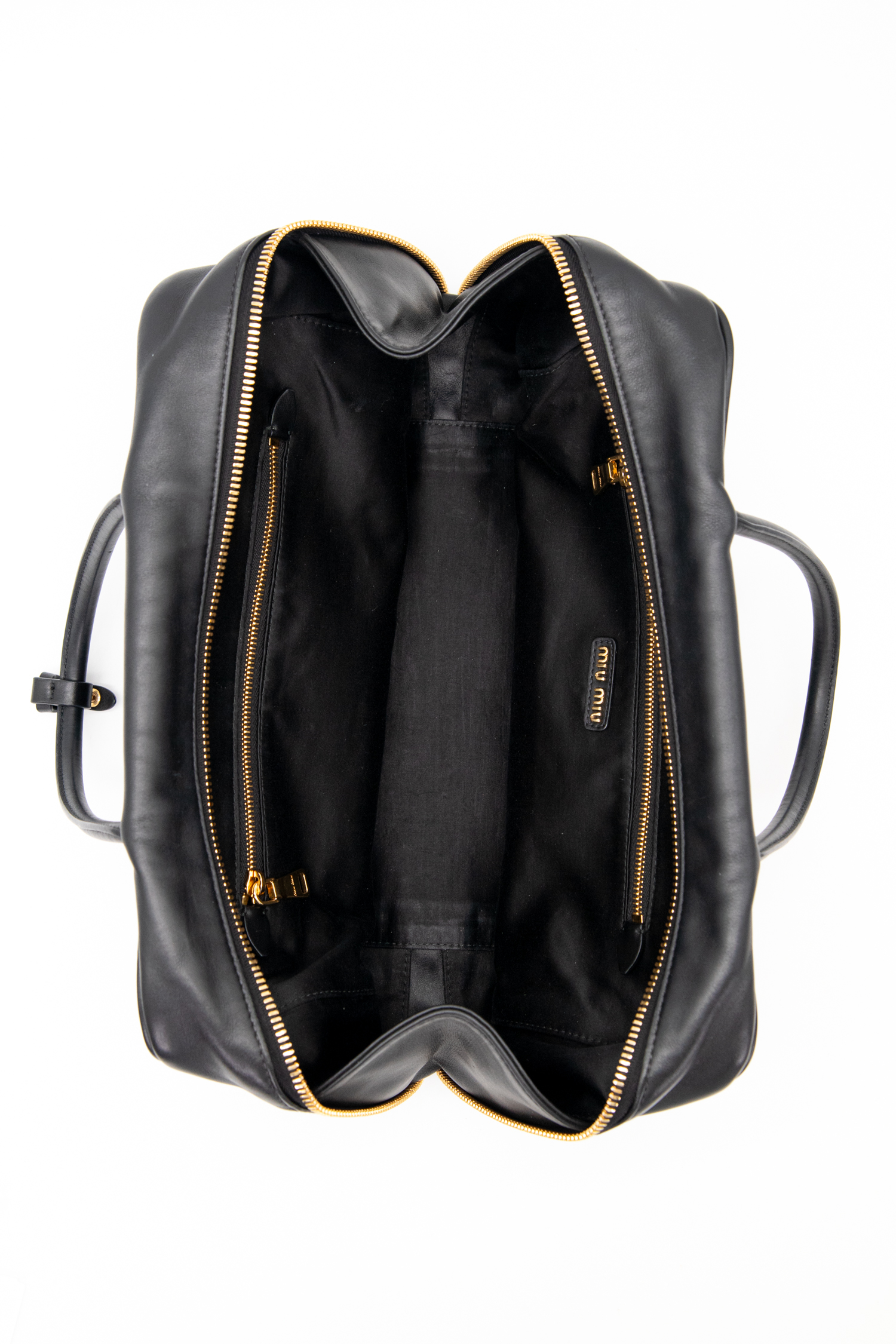 Miu Miu "Beau Big" rechteckige Handtasche in Schwarz